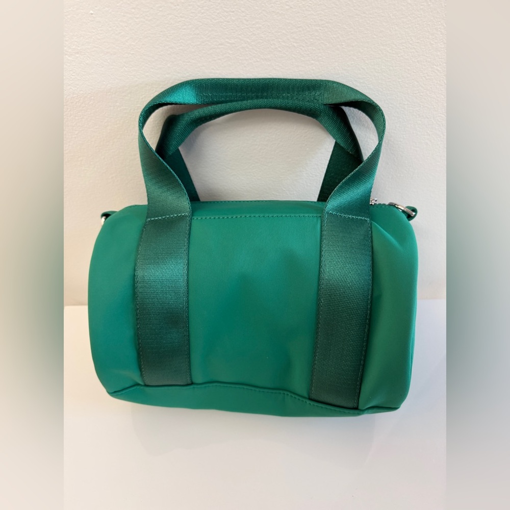 New LULULEMON Knit Nylon Mini Barrel Duffle Bag Crossbody Handbag Cascade Green - Picture 5 of 9